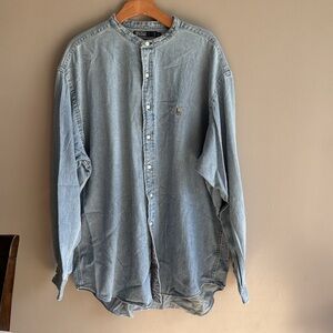 Polo by Ralph Lauren Light Blue Button-Up Blouse